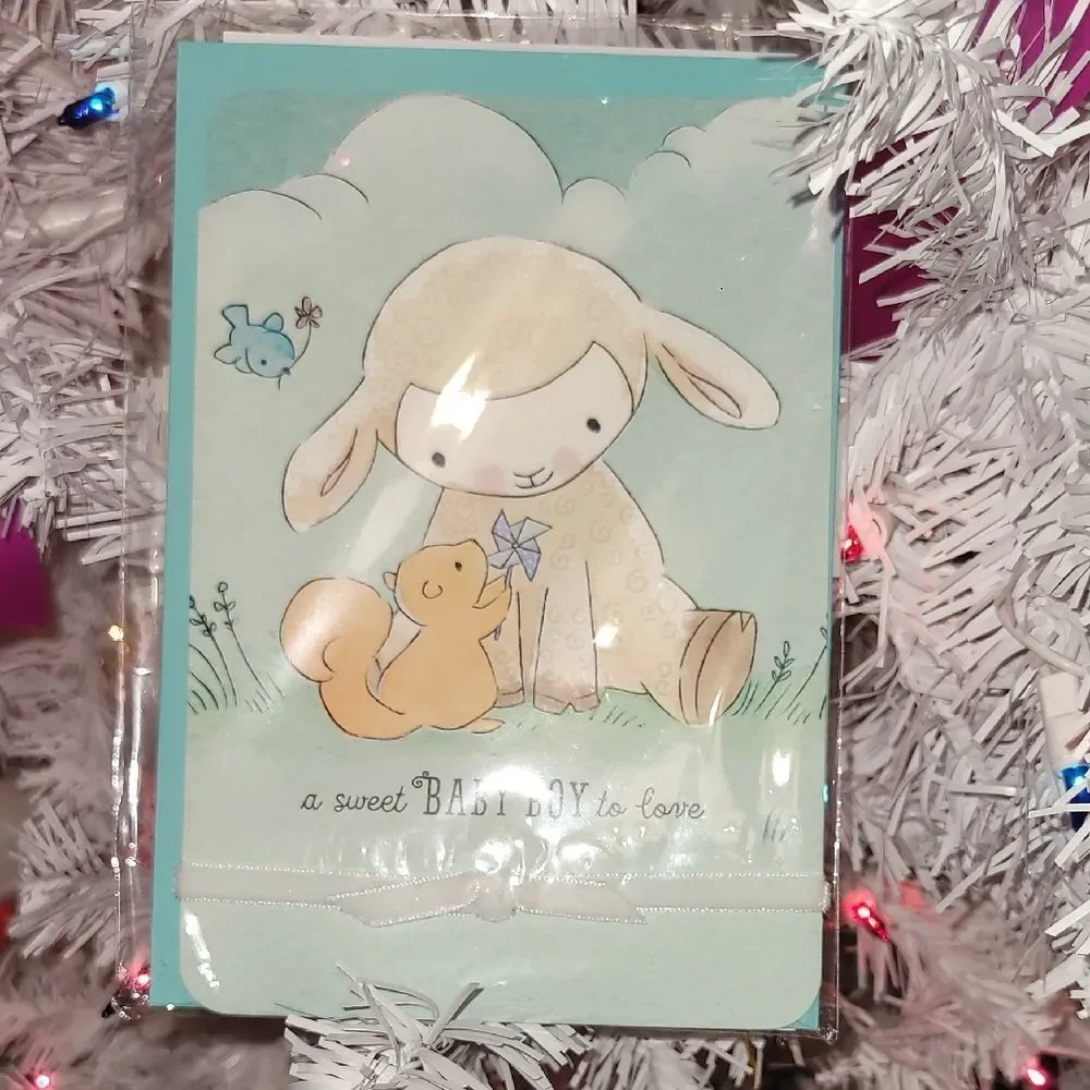 Hallmark Blue and White Baby Greeting Card